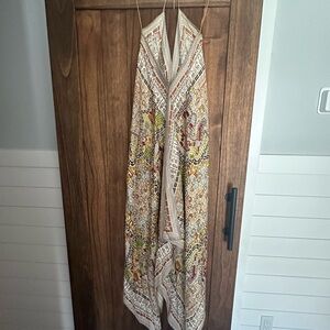 Geometric Patterned Scarf dress Nicole Miller